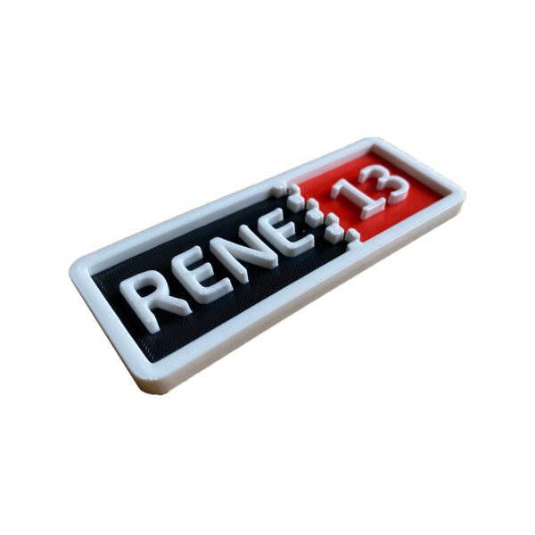 Letrero de MotoGP con nombre, número y color personalizado para decoración 1