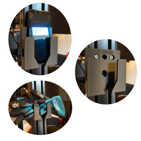 Soporte para teléfonos y guantes sim racing 1