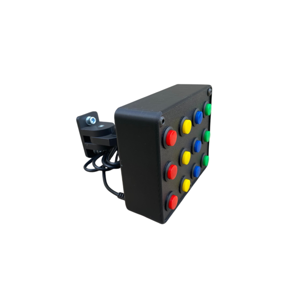 4 Sim racing button box for driving and flight simulators with 12 plug & play push buttons