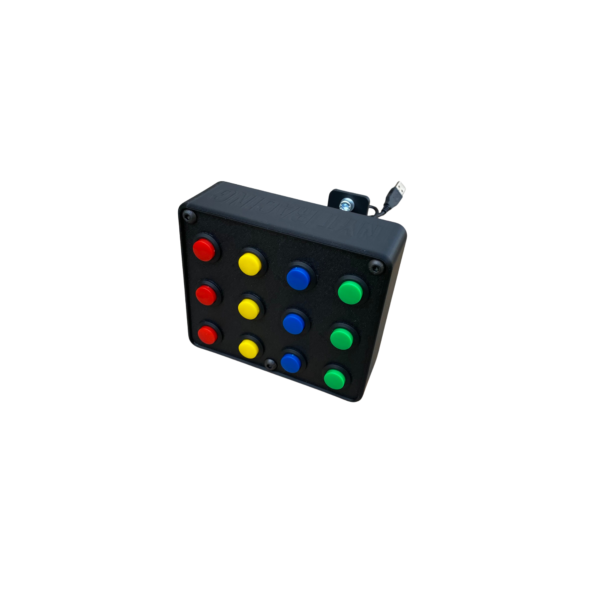 6 Sim racing button box for driving and flight simulators with 12 plug & play push buttons